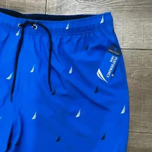 NEW Nautica Swim Performance Board‎ Shorts Blue Swim Trunks Mens Sz XXL NWT - Picture 10 of 11
